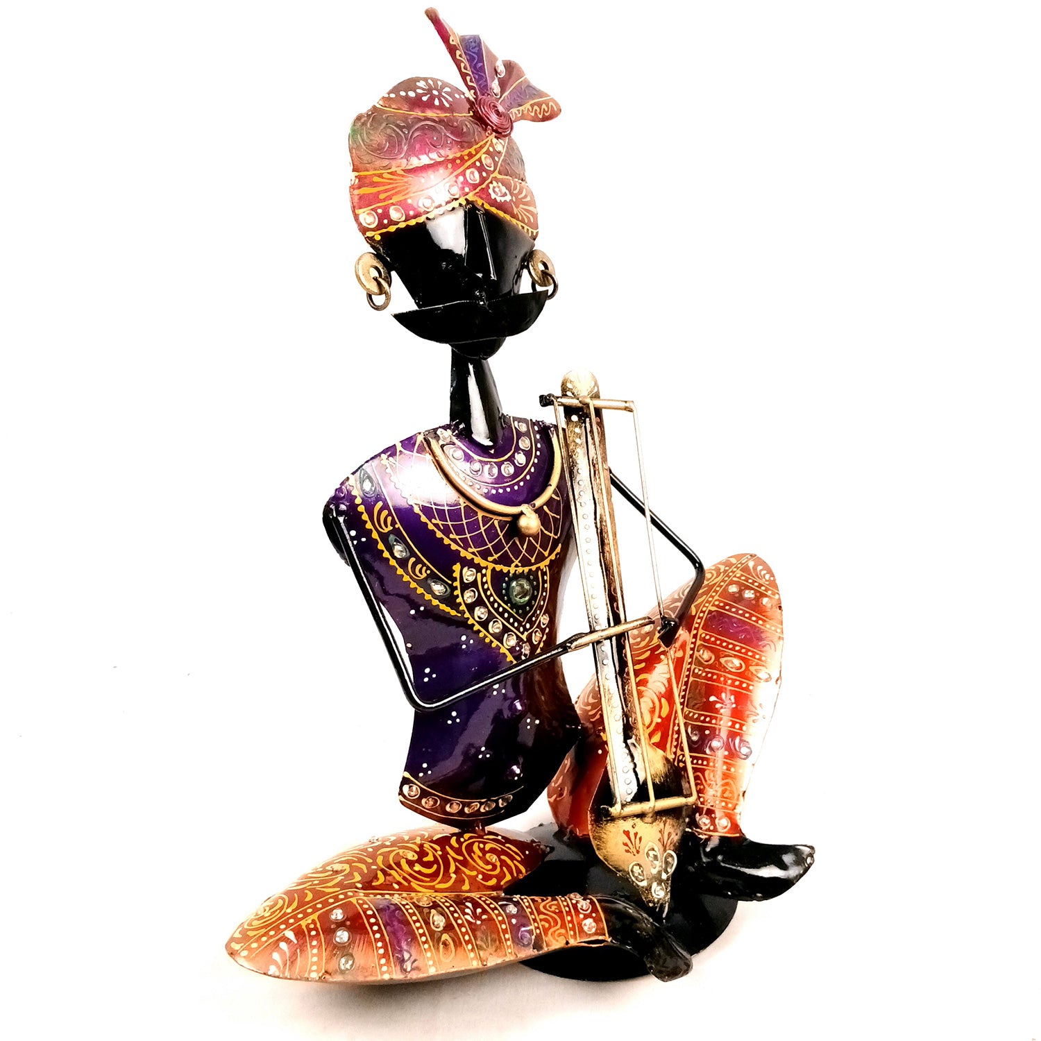 Musician Figurine Showpiece Set | Folk Musicians Artifacts - for Home, Table, Living Room, TV Unit & Bedroom Office Desk Decor& Gifts - 16 Inch (Pack of 3) - Apkamart