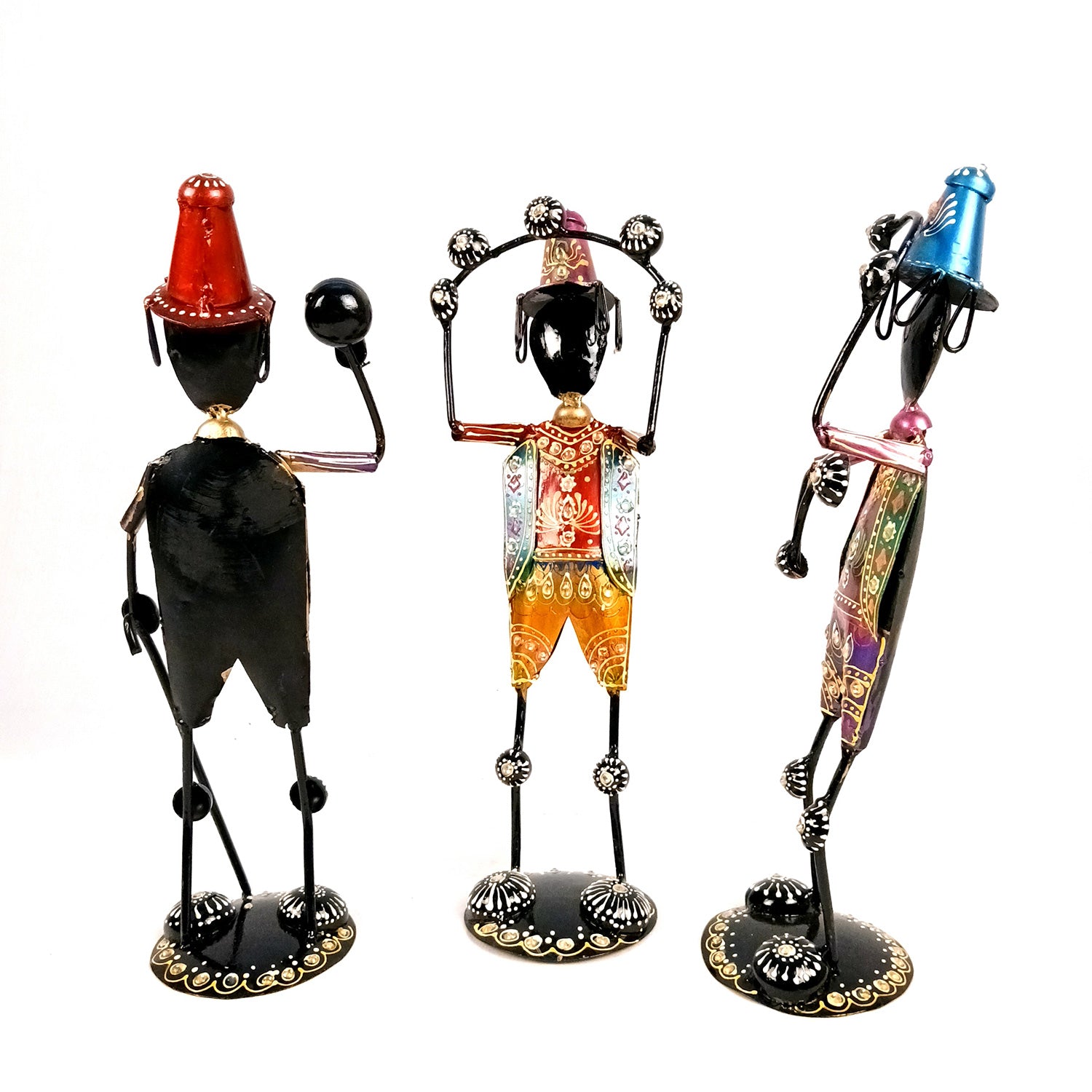 Showpiece - Circus Joker Juggling Balls Design | Decorative Figurines - For Home, Table, Living Room & TV Unit | Show Piece For Office Desk & Gifts- 18 Inch - Apkamart #Style_Design 2 - Pack of 3