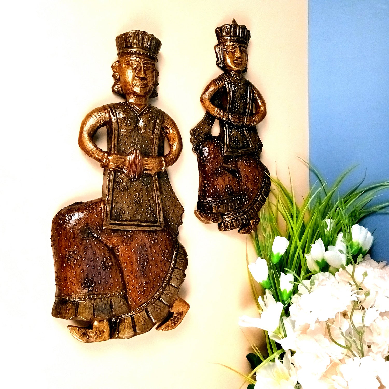 Musician Wall Hanging | Wooden Wall Showpiece Decor - For Home, Living Room, Bedroom, Hall, Entrance Decor & Gift - 16 Inch - Apkamart  #Style_Design 1 