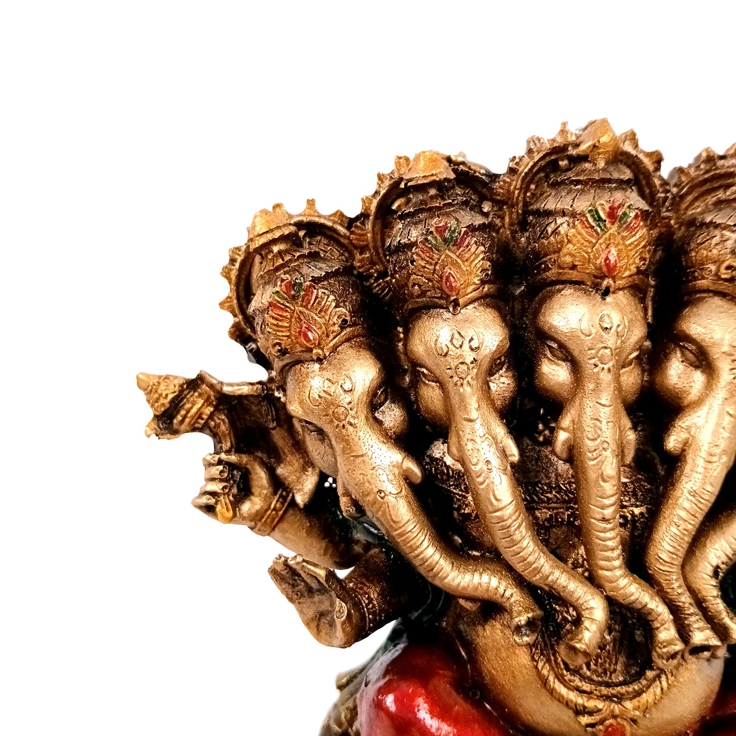 Panchmukhi Ganesh Idol | Lord Ganesha Statue Murti - for Puja, Home & Entrance Living Room Decor & Gift - 5 Inch - Apkamart