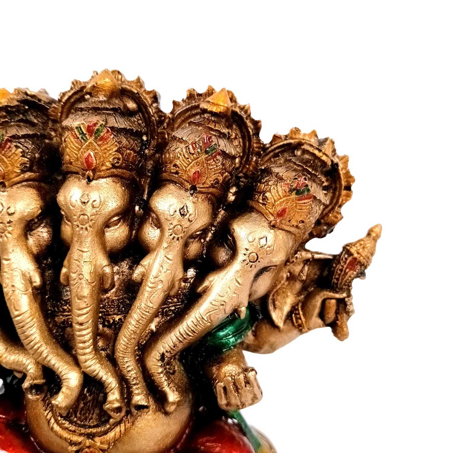 Panchmukhi Ganesh Idol | Lord Ganesha Statue Murti - for Puja, Home & Entrance Living Room Decor & Gift - 5 Inch - Apkamart