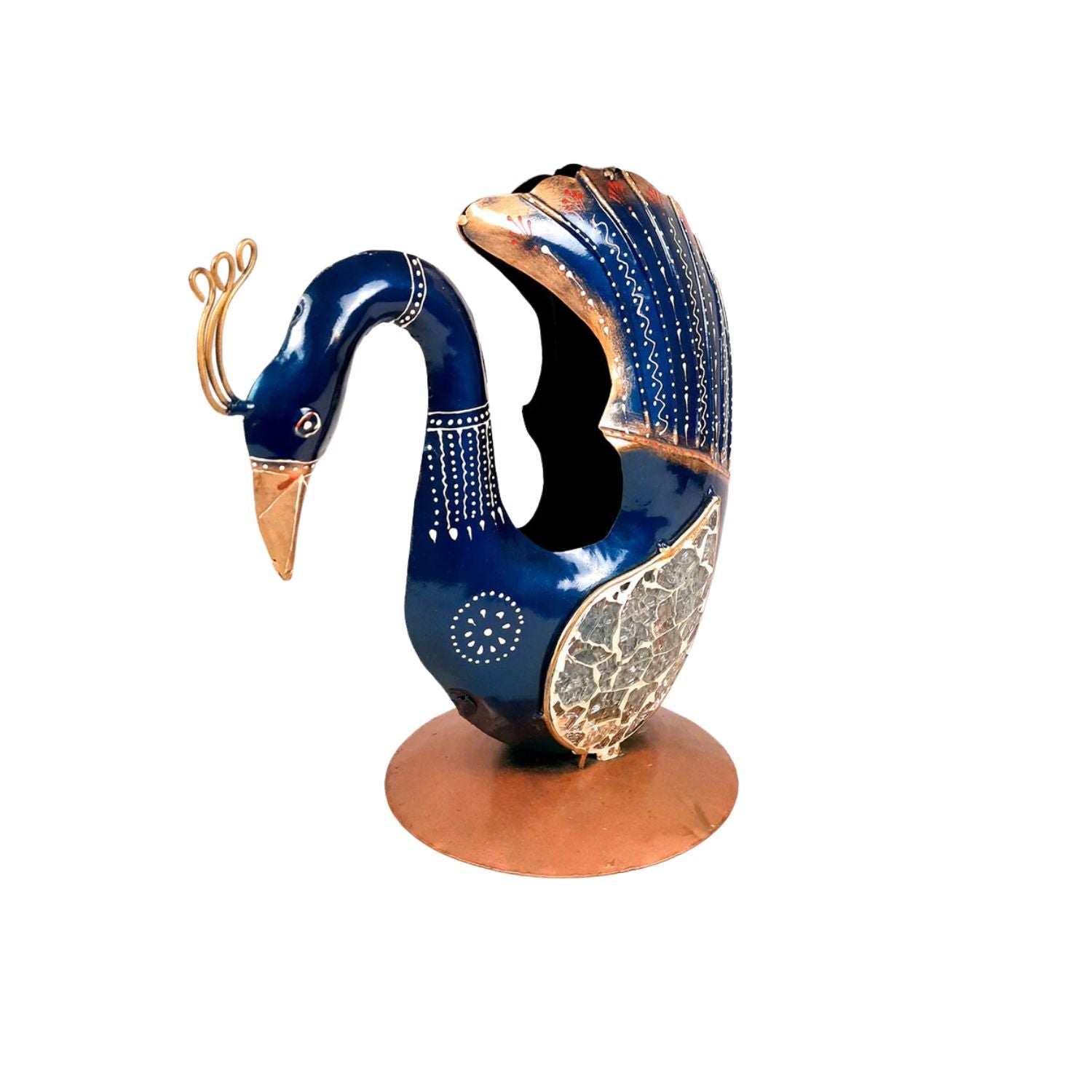 Peacock Showpiece | Handcrafted Peacock Figurine | Animal Figurines - for Home, Table, Shelf, Living Room Decor, Gifts - 12 Inch - Apkamart