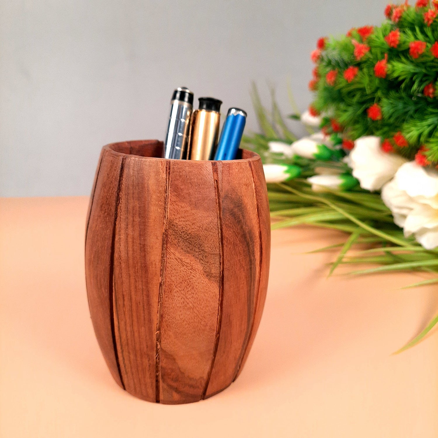 Pen Stand - Cutlery Holders | Multipurpose Organizers | Wooden Pencil Holder - For Study Table, Desk, Gift, Home, Office Decor & Corporate Gifting - apkamart #Style_Design 2