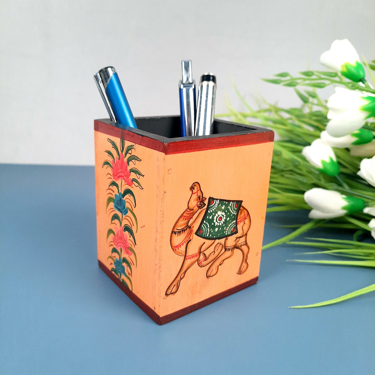 Pen Holder | Stationary Organizers | Wooden Pencil Stands | Multipurpose Holders Stand - For Table, Desk Organizing, Home, Office Decor & Corporate Gifts - apkamart #Style_Design 2