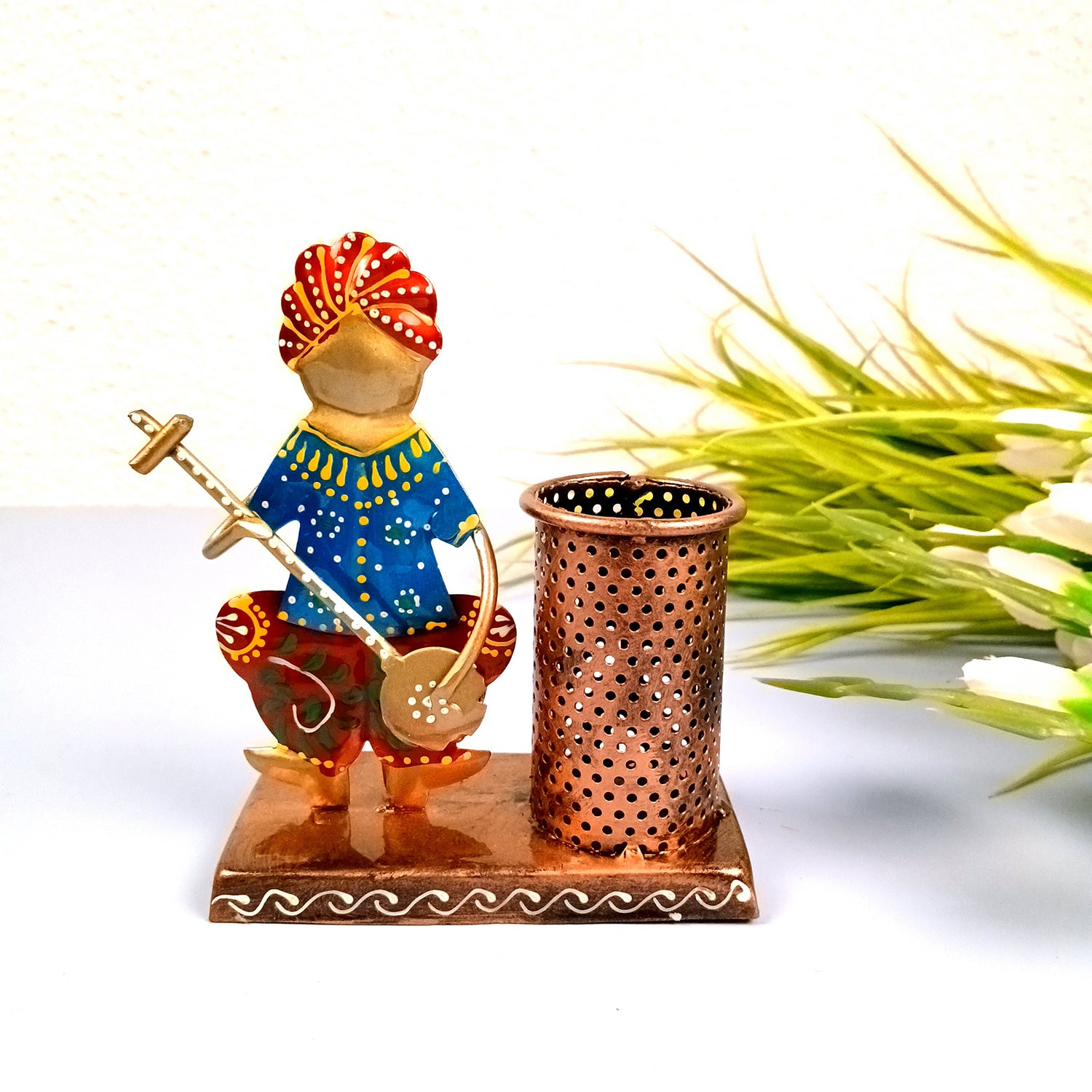 Pen Pencil Holder - Musician Design |Multipurpose Cutlery Holders - For Study Table, Desk, Stationary, Office, Dining Table, Kitchen, Home Decor - 5 Inch - Apkamart