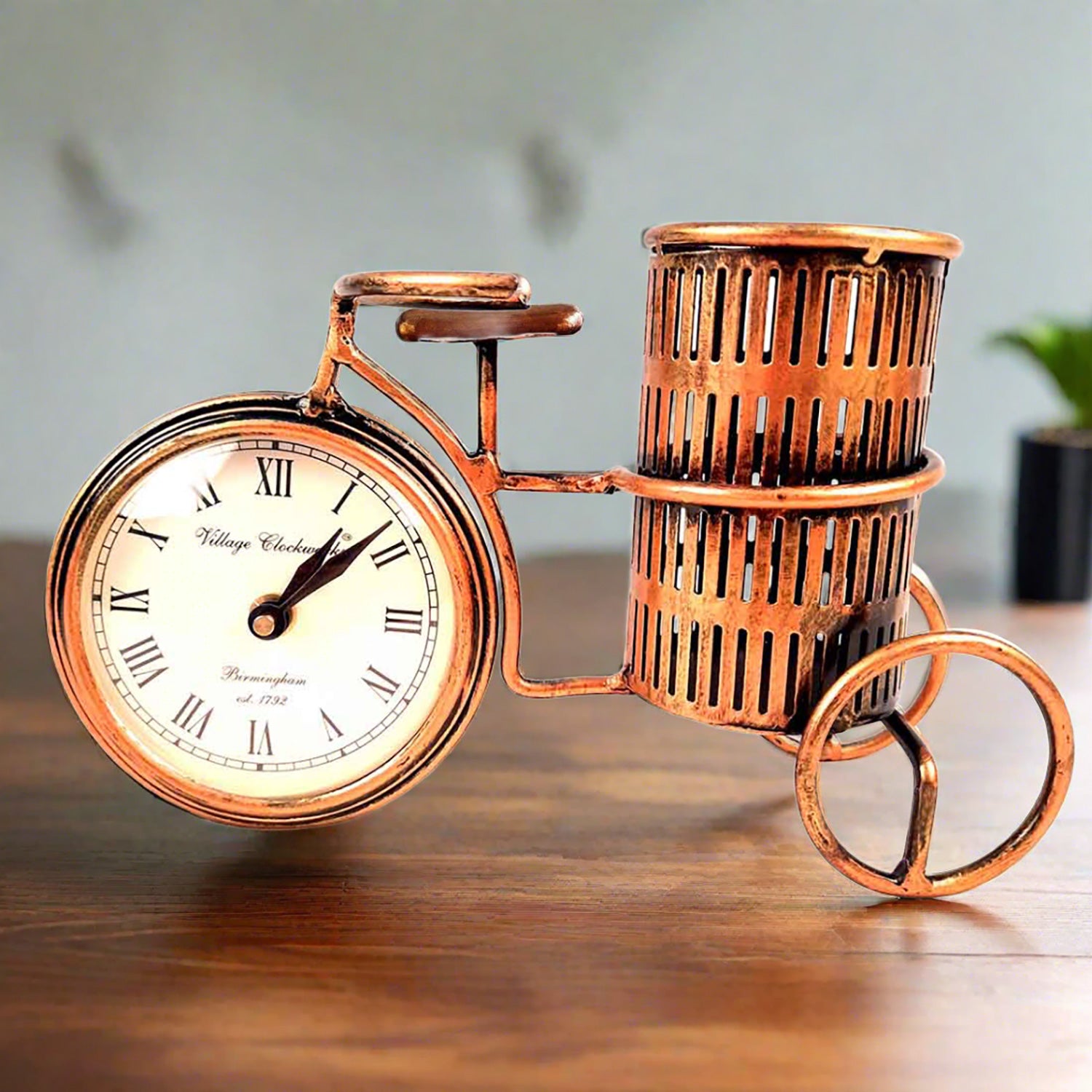 Antique Table Clock - For Table & Shlef Decor - 6 inch - ApkaMart