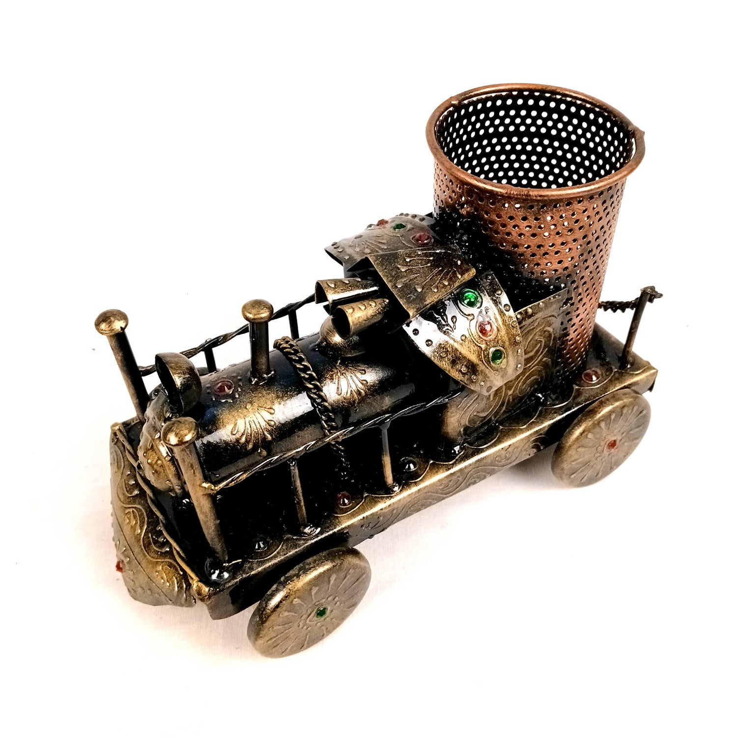 Engine Design Pen Holder- Apkamart #color_Golden