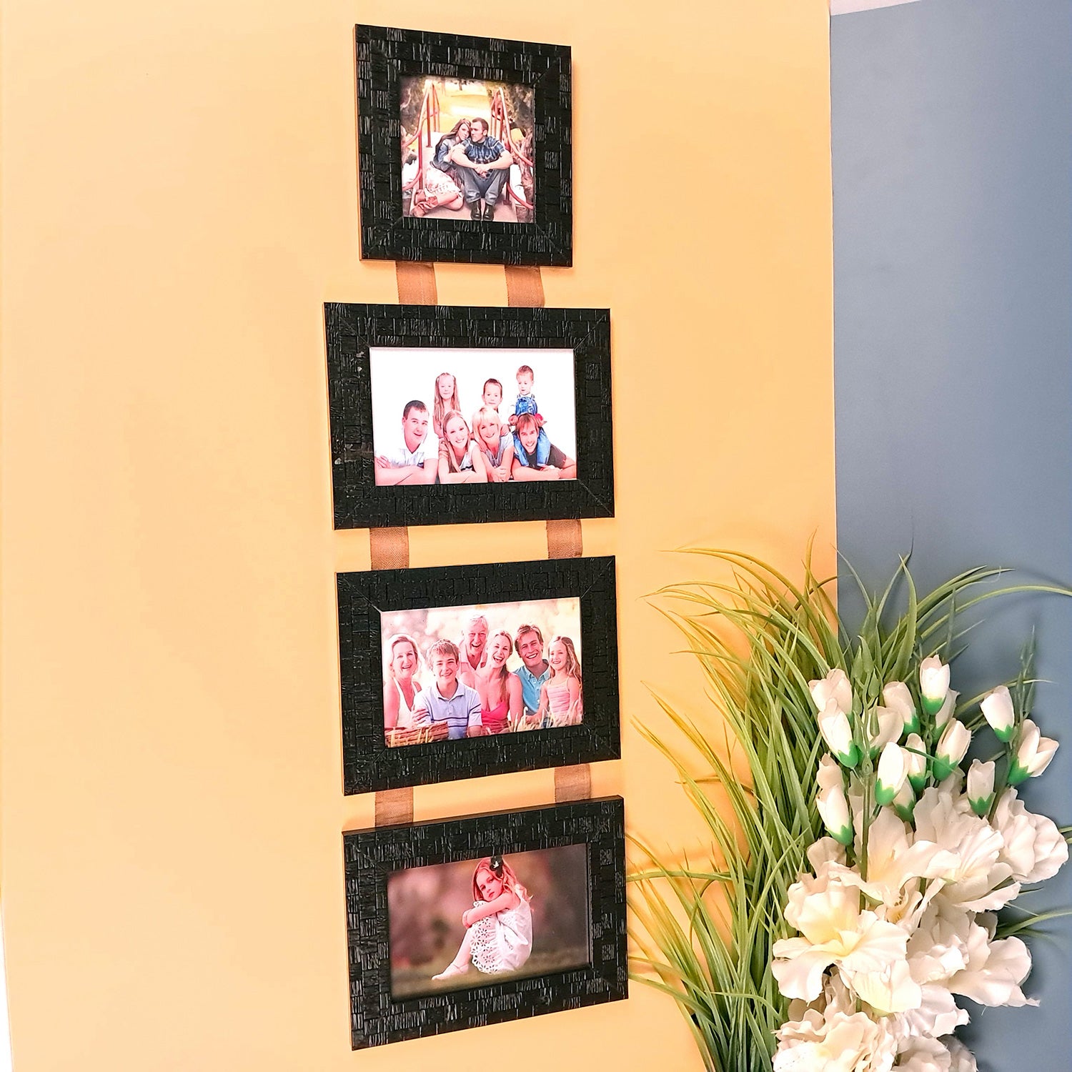 Photo Frame For Wall Hanging | Picture Frames Collage for 3 Photos - for Home, Wall Décor, Bedroom, Office, Living Room & Gifts - Apkamart #Style_Design 2