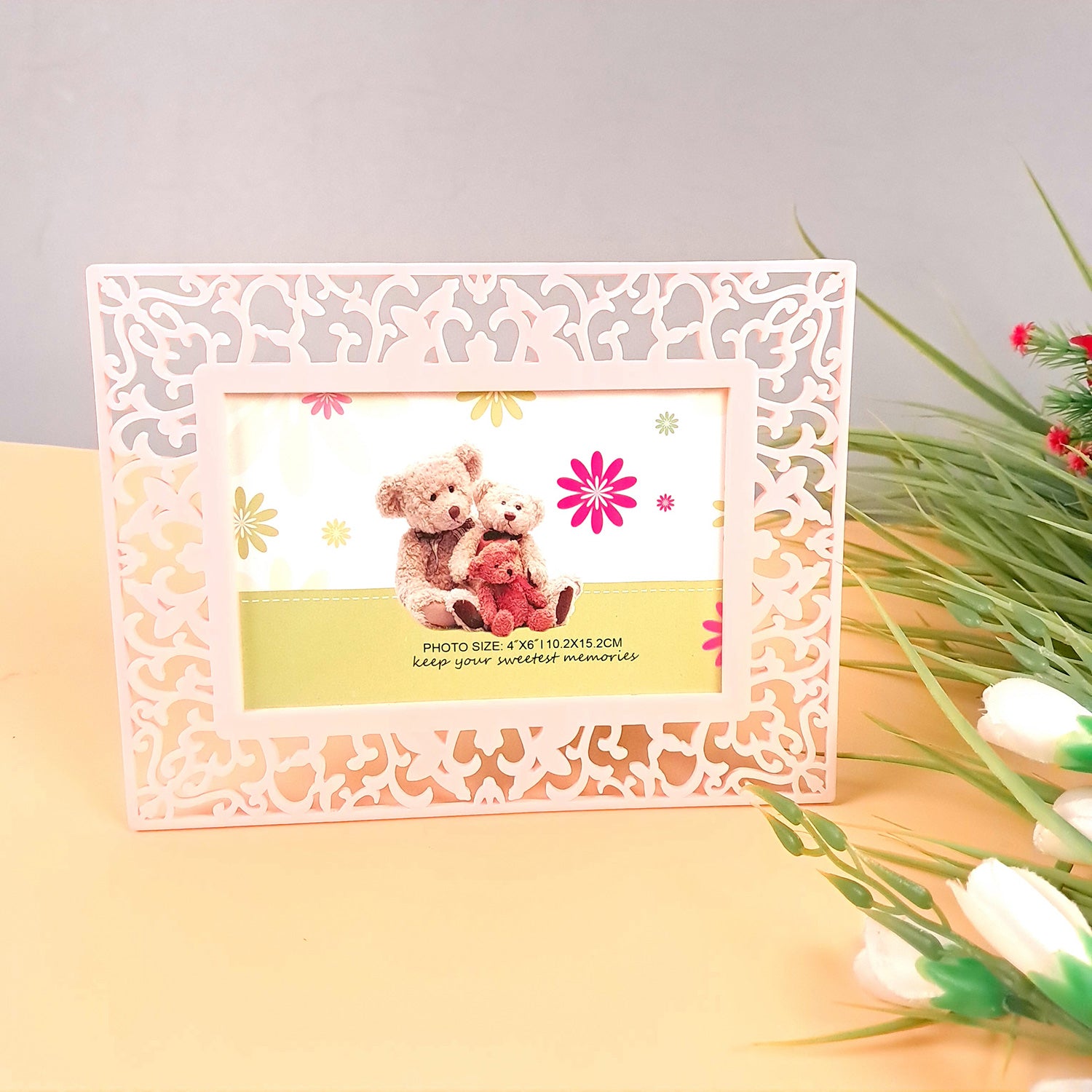 Flower Photo Frame - For Living Room Decor & Gifts - 7 Inch - apkamart