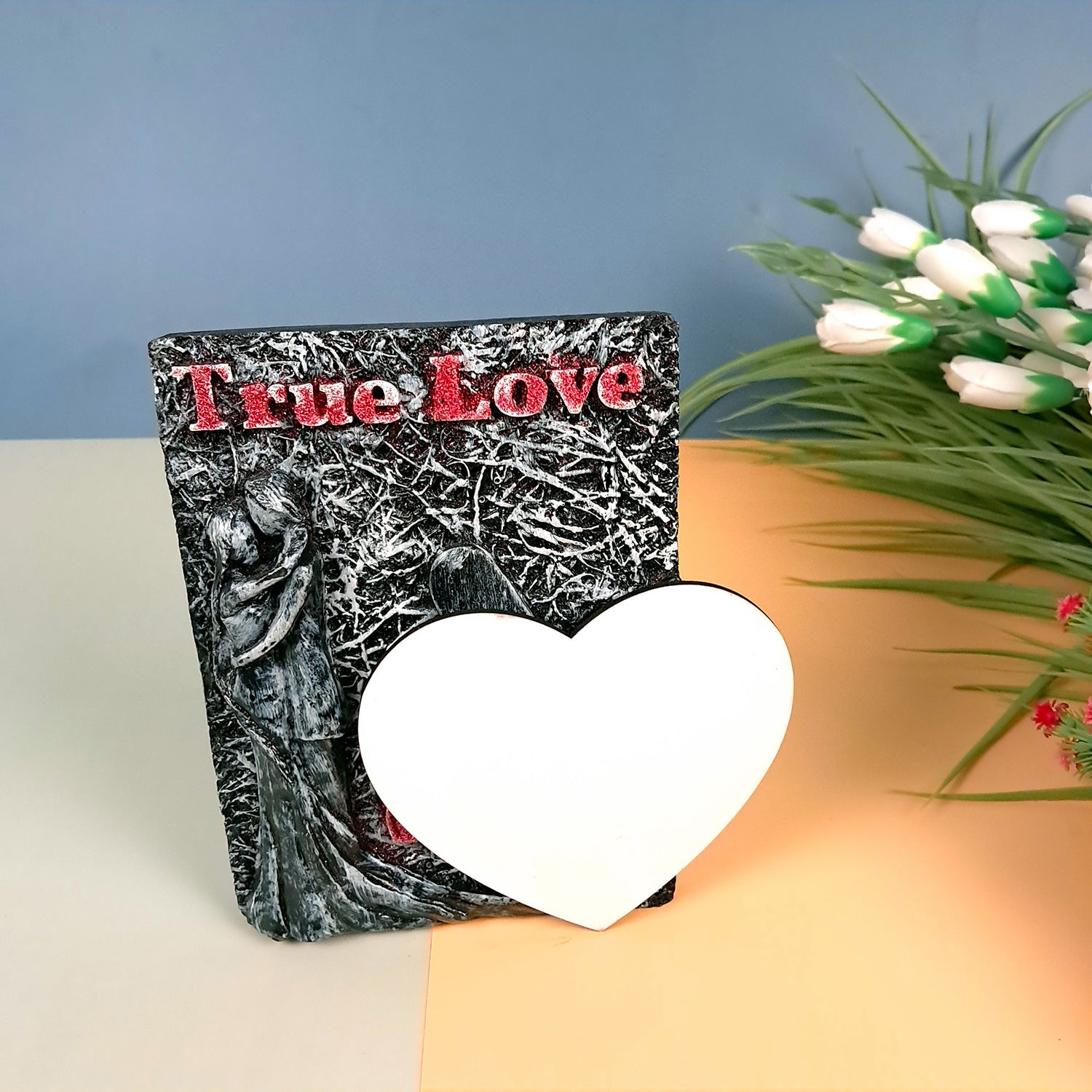 Photo Frame | DIY Table Top Photo Stand for Collage Making - Heart Design | Sublimation Friendly - For Kids Art & Craft, Birthday | Anniversary | Valentine’s Day | Couples | For Home and Decor - apkamart #style_design 1