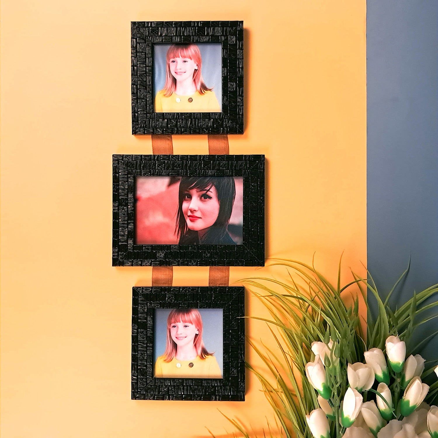 Photo Frame For Wall Hanging | Picture Frames Collage for 3 Photos - for Home, Wall Décor, Bedroom, Office, Living Room & Gifts - Apkamart #Style_Design 1