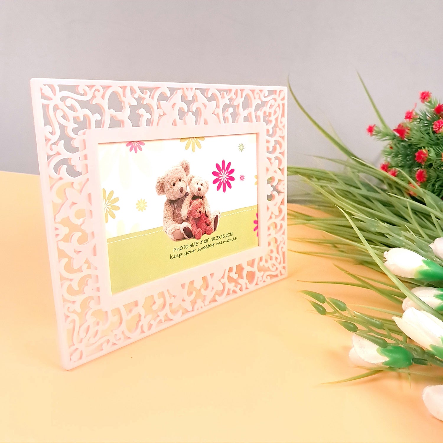 Flower Photo Frame - For Living Room Decor & Gifts - 7 Inch - apkamart