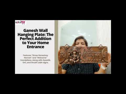 Ganesh Wall Hanging - Welcome Plate For Home Entrance - 16 Inch - ApkaMart