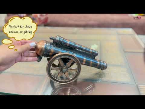 Cannon Showpiece | Vintage Cannon Model | Antique Decorative Figurine - for Table Decor, Home Decor and Gifts - 11 Inch - Apkamart #Size_11 Inch