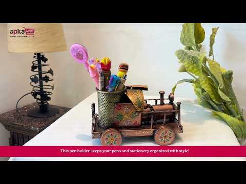 Engine Design Pen Holder- Apkamart #color_Golden