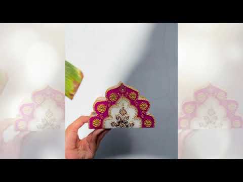 Marble Napkin Holder | Tissue Paper Stand Handcrafted | Tissue Dispenser for Home, Dining, Kitchen, and Center Table Decoration - 6 Inch - Apkamart