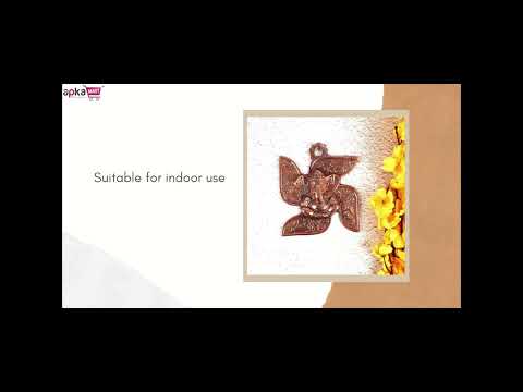 Ganesh Idol Home Entrance | Swastik Ganeshji Wall Hanging - 7 Inch - ApkaMart