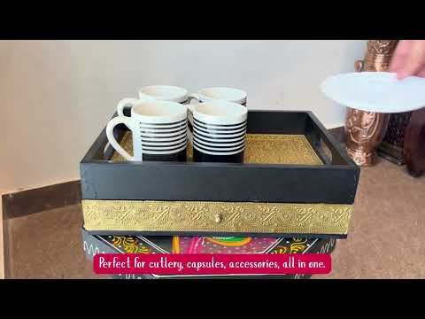 Serving Platters Set - With Drawer - For Serving & Table Decor  -14 Inch - ApkaMart