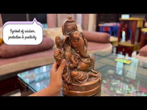 Ganesh Idol | Lord Ganesha Statue Murti |Religious & Spiritual Art - For Puja, Home & Entrance Living Room Decor & Gift - 9 Inch - Apkamart