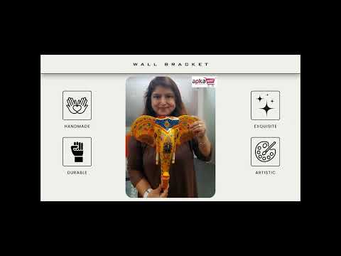 Elephant Head Wall Decor With Balaji face - Wall Art for Living Room - 14 Inch - Apkamart