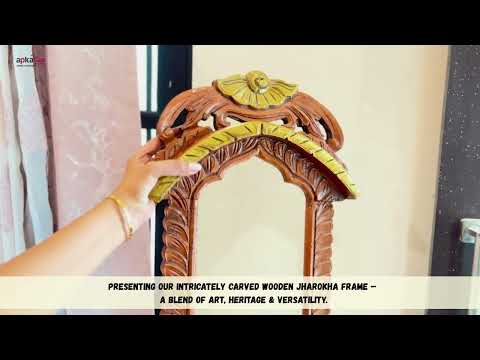 Jharokha Wall Hanging | Wooden Jharokha Frame Hangings - For Home, Wall Decor, Frames, Living room, Entrance Decoration & Gifts - 19 Inch - Apkamart #color_Brown