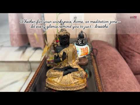 Buddha Statue with Rustic Look | Lord Gautam Buddha Showpiece in Meditation Design - For Living room, Home, Table, Office Decor & Gift - 10 Inch - apkamart