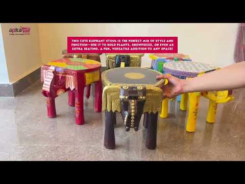 Elephant Design Brass Corner Table | Bed Side Table for Small Spaces - 12 Inch- Apkamart #Style_Style 3