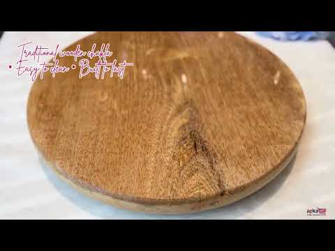 Wooden Chakla | Premium Sheesham Wood Rolling Board | Roti Roller | Pastryboard | Chapati Maker | Round Polpat-Roti Roller - for Home & Kitchen - 10 Inch - Apkamart