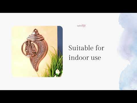 Shiv Parvati Ganesha Wall Hanging Murti | Shiva Parivar Wall Statue In Shankh Design - for Entrance & Main Door | Religious & Spiritual Wall Art - For Home, Puja, Living Room Decor & Gift - 17 Inch - Apkamart