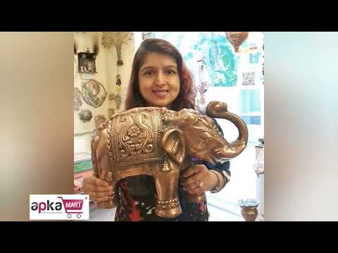 Elephant Statue Showpiece | Elephant Sculpture - for Vastu, Good Luck, Prosperity, Home & Table Decor & Gifts - 12 Inch - Apkamart #Style_Pack of 1