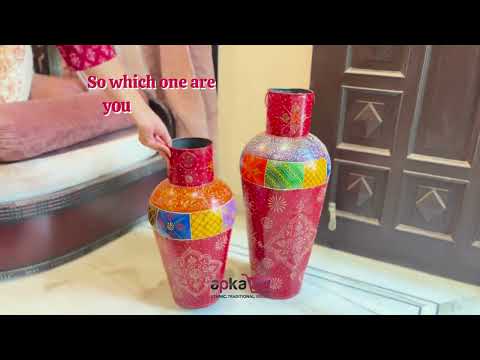 Decorative Flower Pot | Big Flower Vase - for Corners, Living Room & Home Decor -18 Inch - apkamart