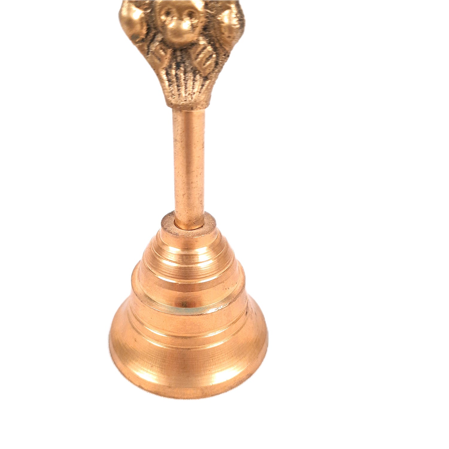 Pooja Mandir Bell Brass | Puja Ghanti - for Home Temple, Puja, Arti | Religious Puja Item - apkamart #Style_Design 1