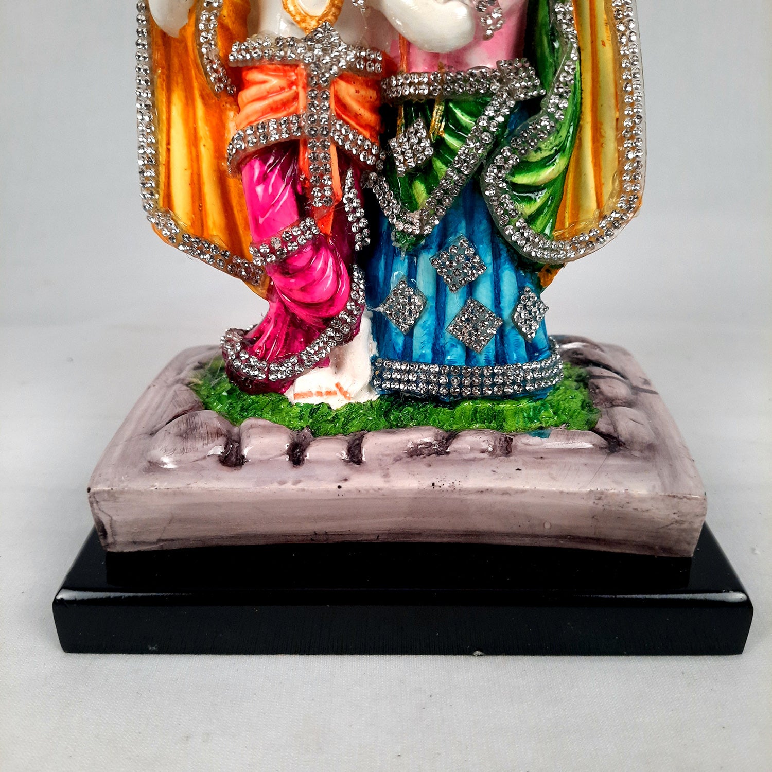 Radha Krishna Idol Statue | Radhe Krishna Murti - For Home Decor, Living Room, Mandir, Temple, Pooja, Table, Office & Gifts - 8 Inch - apkamart