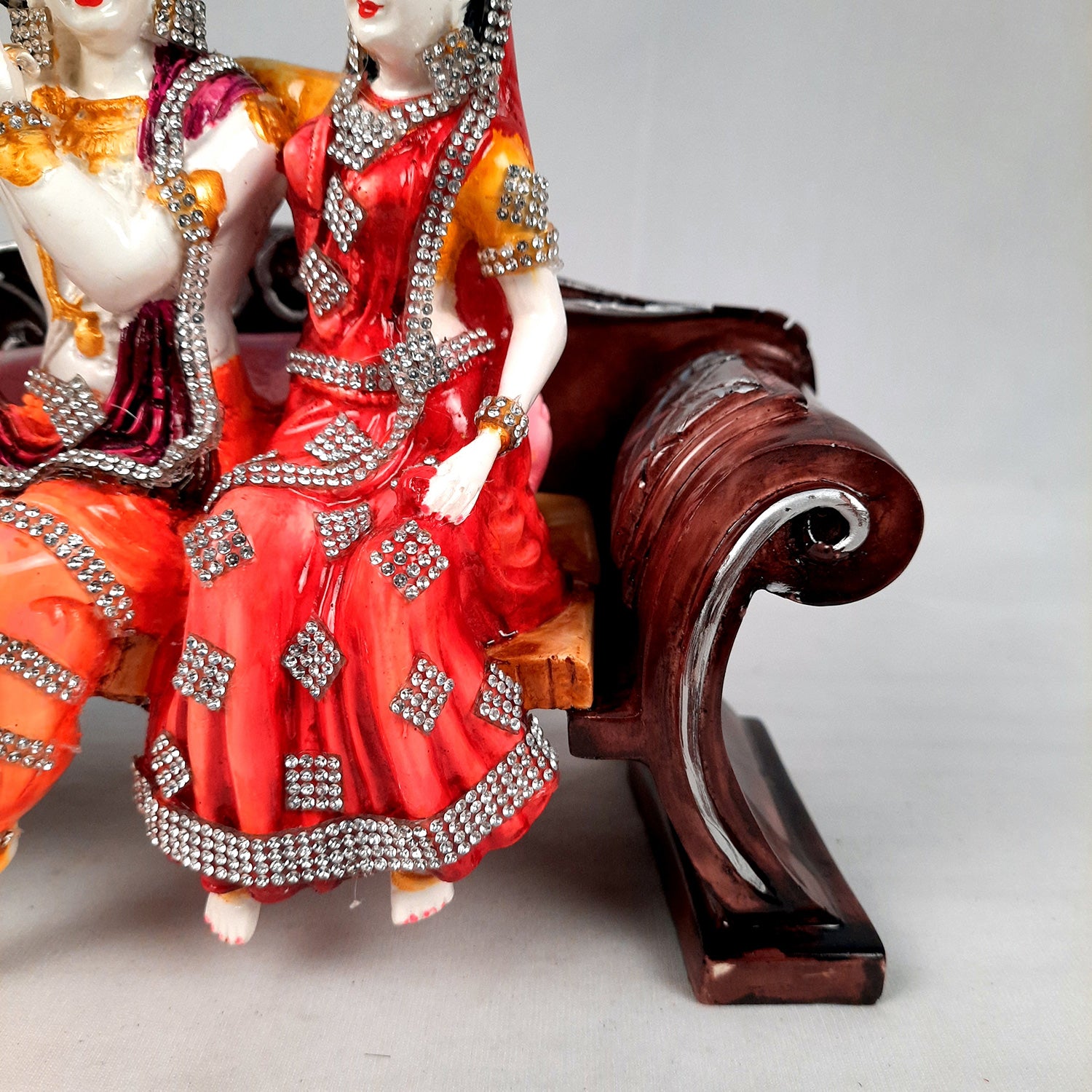 Radha Krishna Statue with Premium Finish Idol Murti - for Home Decor, Living Room, Temple, Pooja, Office & Gifts - 8 Inch - apkamart