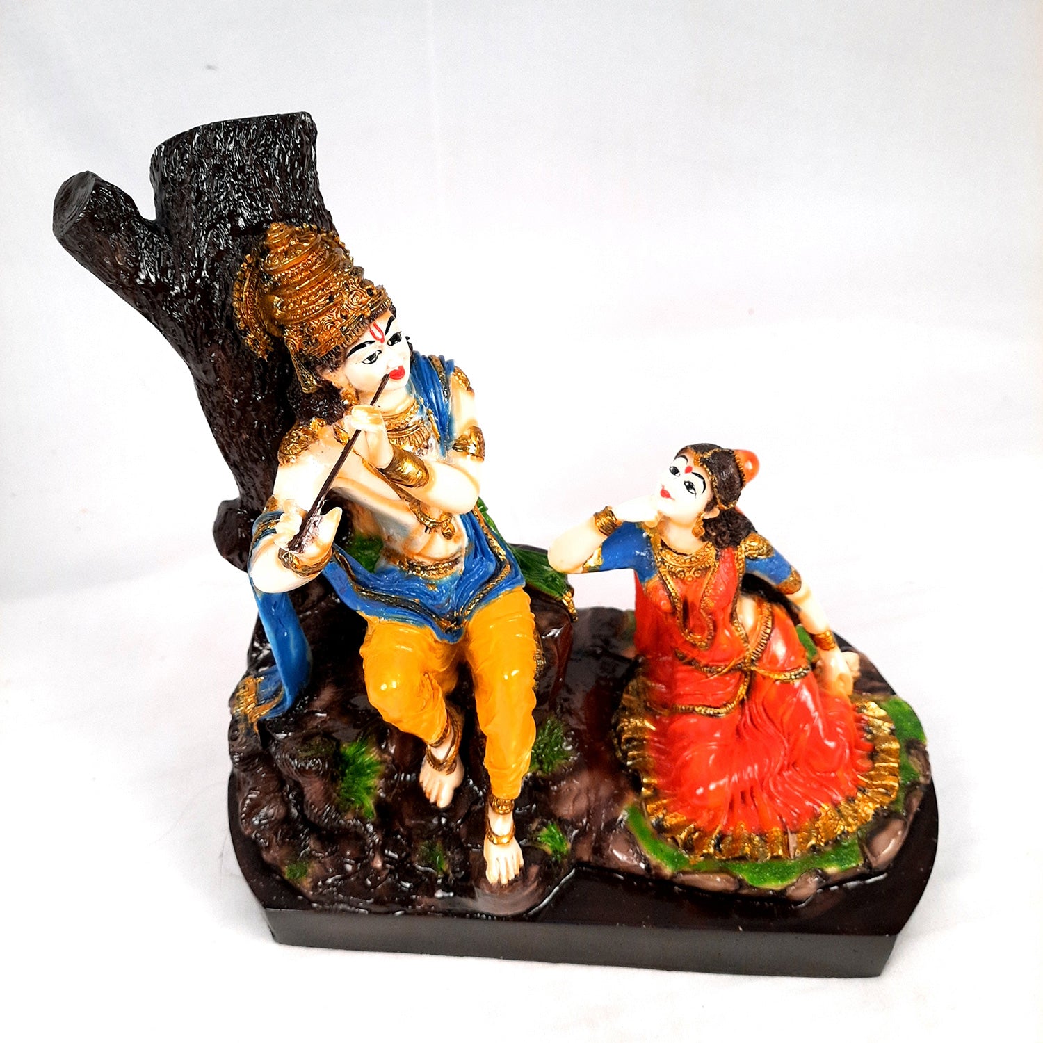 Radha Krishna Idol Statue With High Quality Finish - for Home Decor, Living Room, Mandir, Temple, Pooja, Table, Office & Gifts - 10 Inch - apkamart