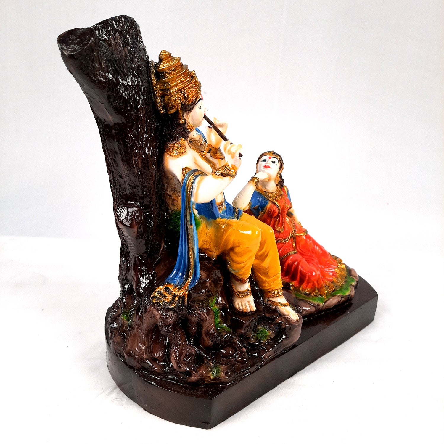 Radha Krishna Idol Statue With High Quality Finish - for Home Decor, Living Room, Mandir, Temple, Pooja, Table, Office & Gifts - 10 Inch - apkamart