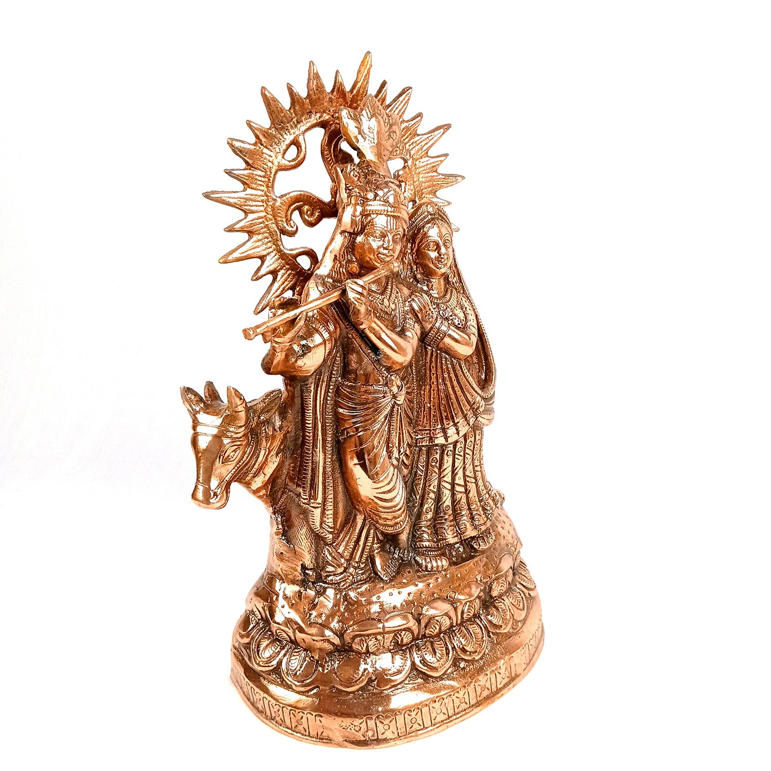 Radha Krishna Idol Statue | Radhe Krishna Idol For Corner Decoration | Wedding Gift for Couples - for Home, Living Room, Office, Puja, Entrance Decor - 17 Inch - Apkamart