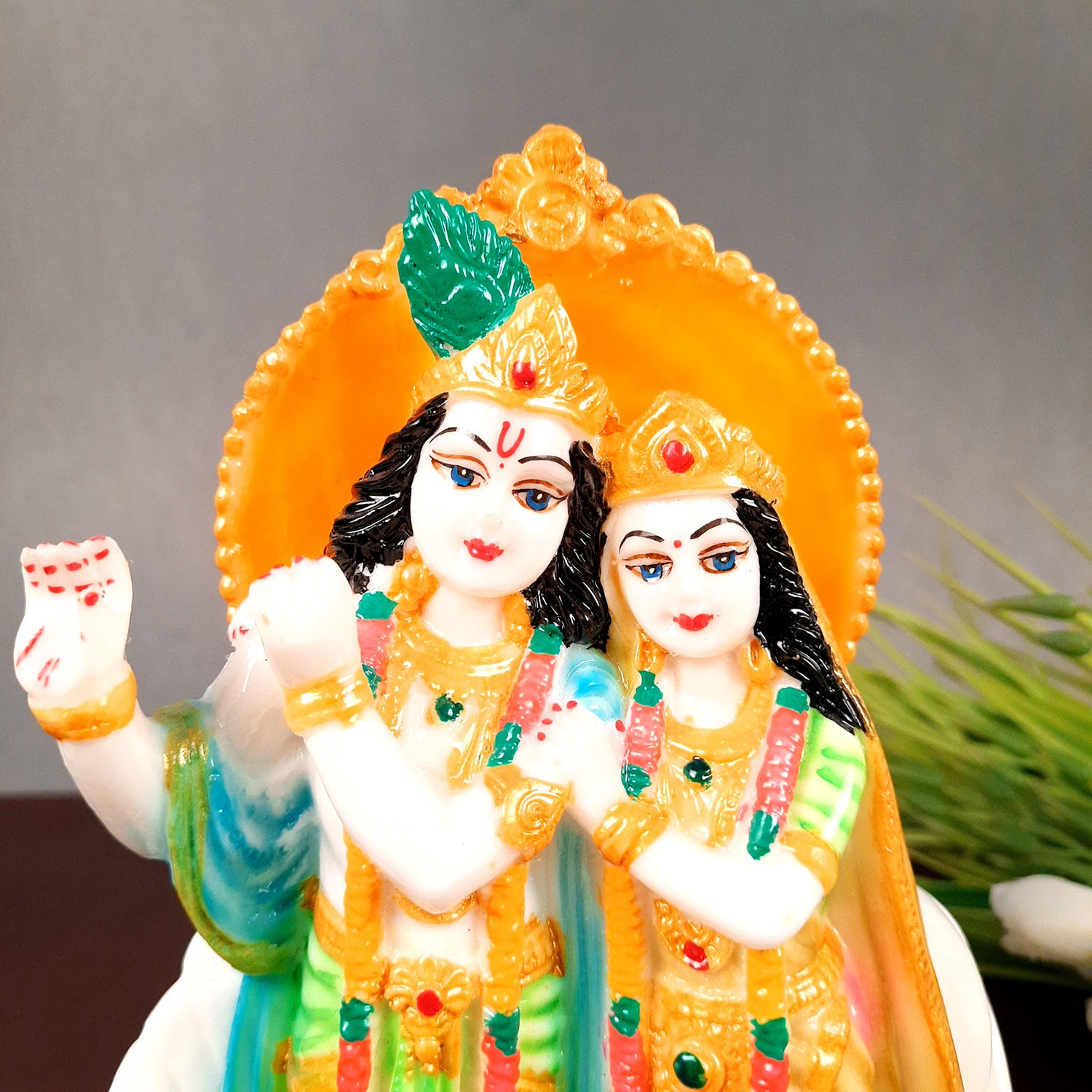 Radha Krishna Idol Statue Showpiece | Radhe Krishna Murti - for Home Decor, Living Room, Mandir, Temple, Pooja, Table, Office & Gifts - 9 Inch