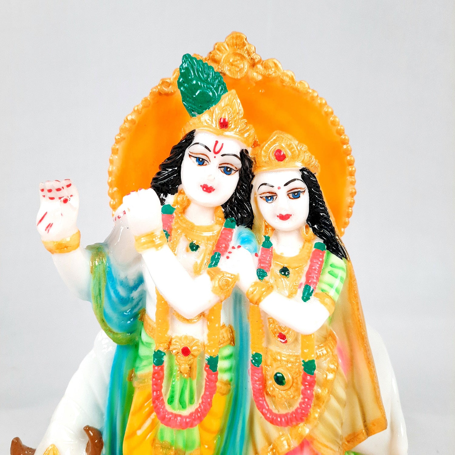 Radha Krishna Idol Statue Showpiece | Radhe Krishna Murti - for Home Decor, Living Room, Mandir, Temple, Pooja, Table, Office & Gifts - 9 Inch