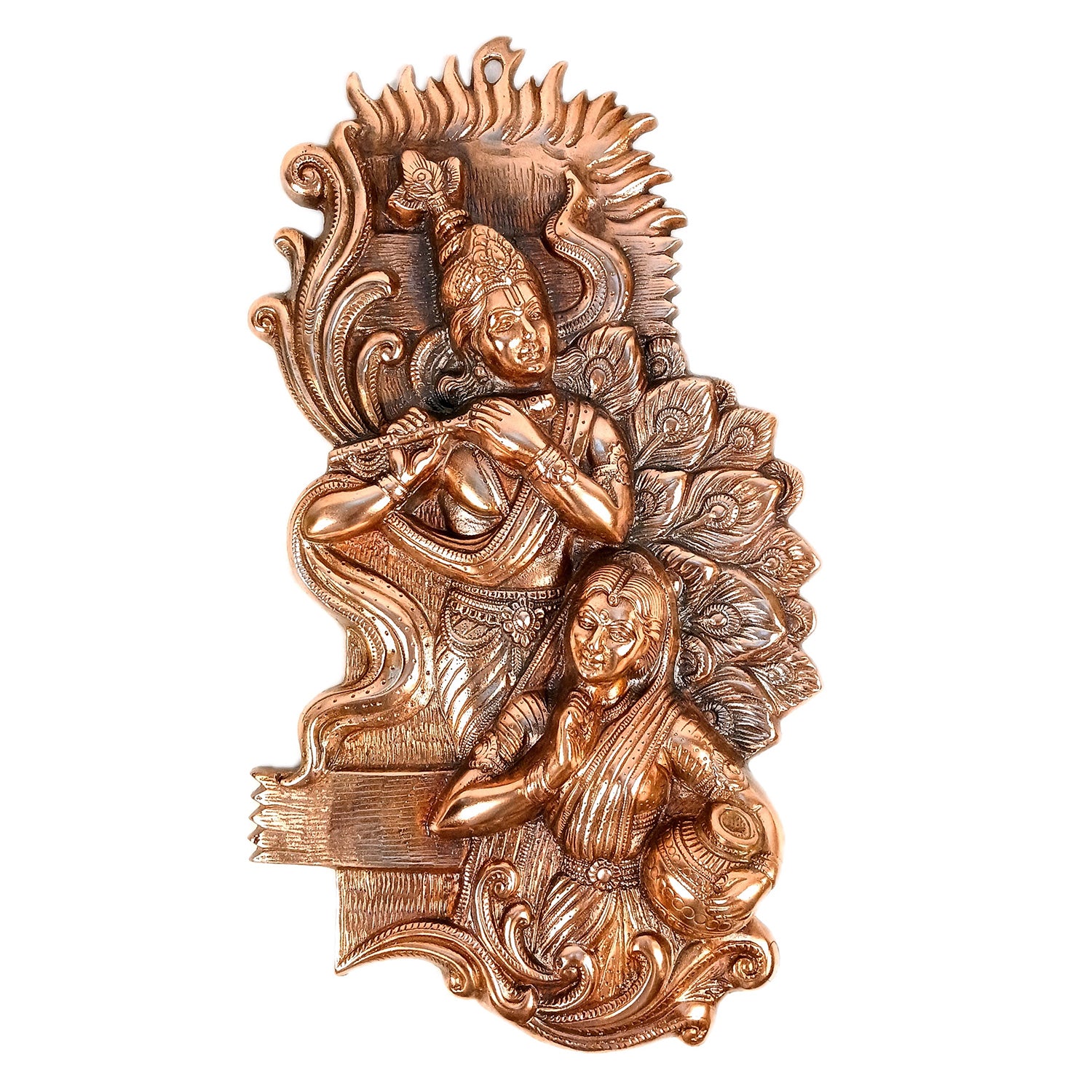 Radha Krishna Wall Hanging Idol | Radhe Krishna Wall Statue Idol | Wedding Gift for Couples - for Home, Living Room, Office, Puja, Entrance Decor - 22 Inch - Apkamart