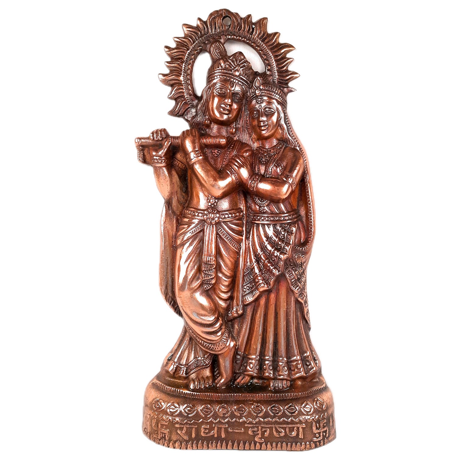 Shri Krishna & Radha Wall Hanging Idol Statue | Religious & Spiritual Art Sculpture - for Home, Living Room, Office, Puja Room Decoration, Wedding Gift - Apkamart