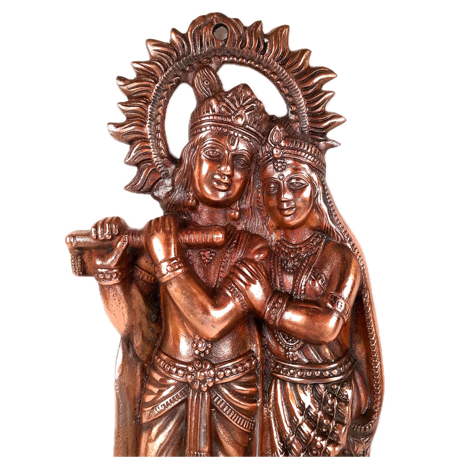 Shri Krishna & Radha Wall Hanging Idol Statue | Religious & Spiritual Art Sculpture - for Home, Living Room, Office, Puja Room Decoration, Wedding Gift - Apkamart