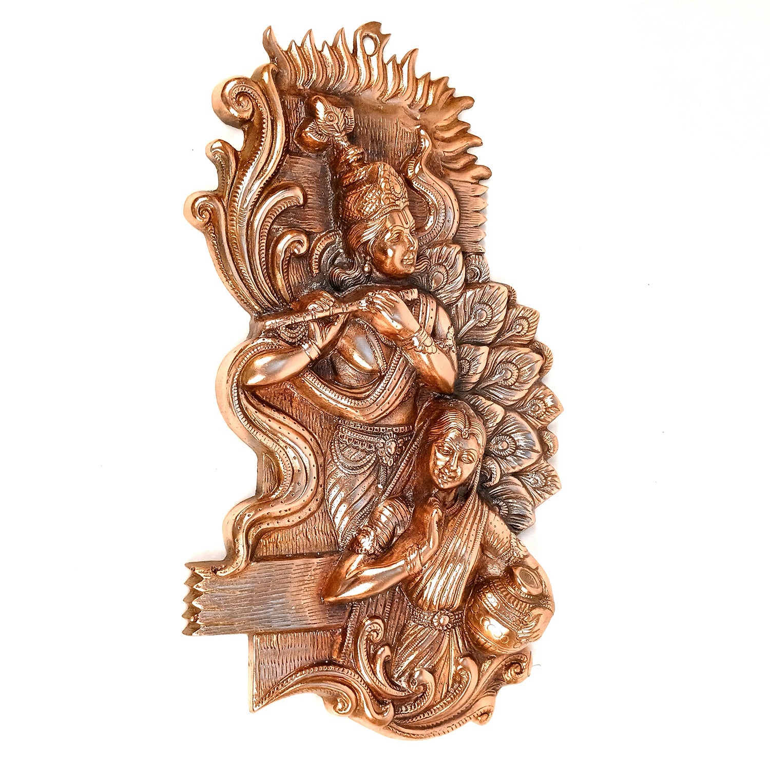 Radha Krishna Wall Hanging Idol | Radhe Krishna Wall Statue Idol | Wedding Gift for Couples - for Home, Living Room, Office, Puja, Entrance Decor - 22 Inch - Apkamart