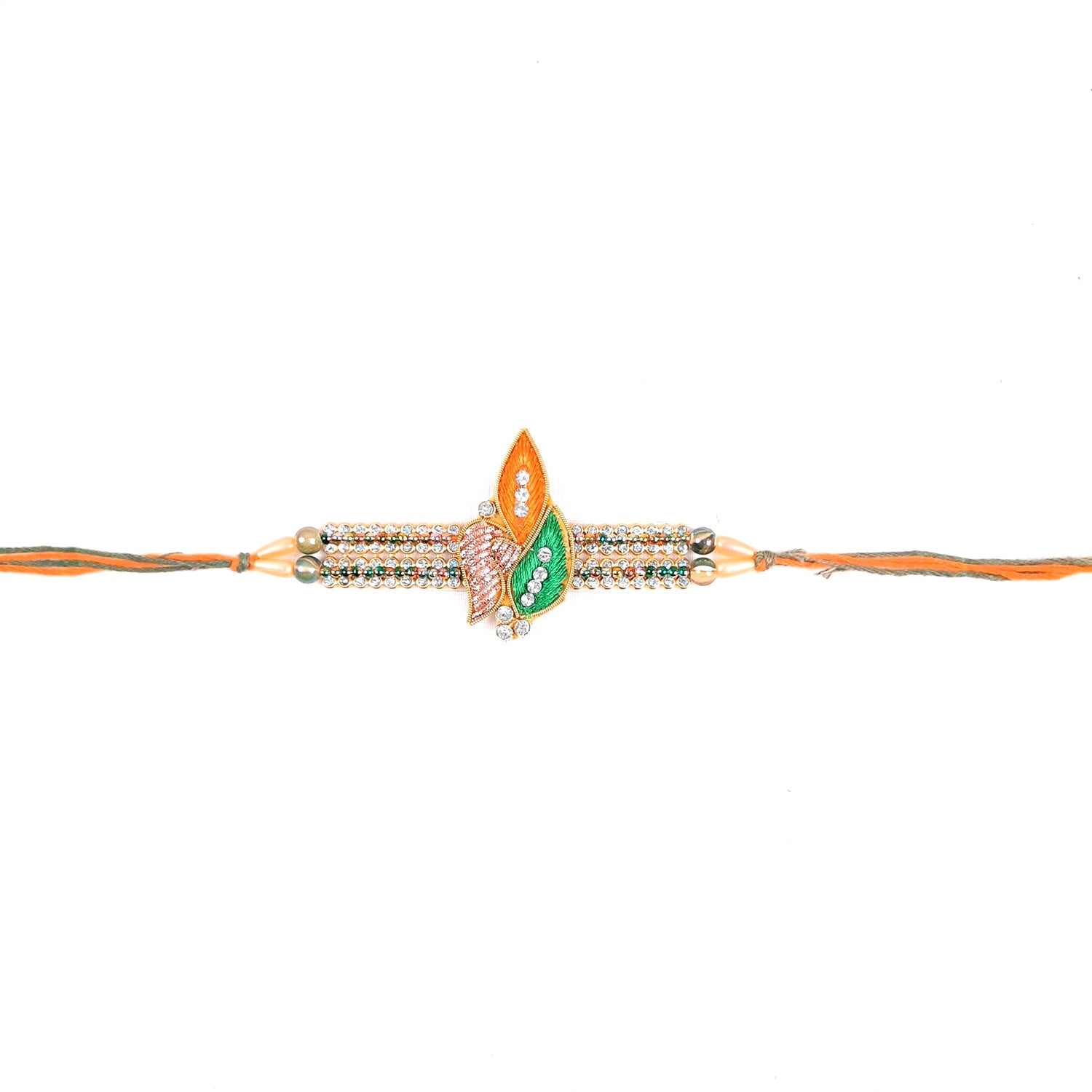 Designer Rakhi | Rakhi Exclusive American Diamond Rakhi Combo for Bhaiya, Bhabhi, Brother - Apkamart