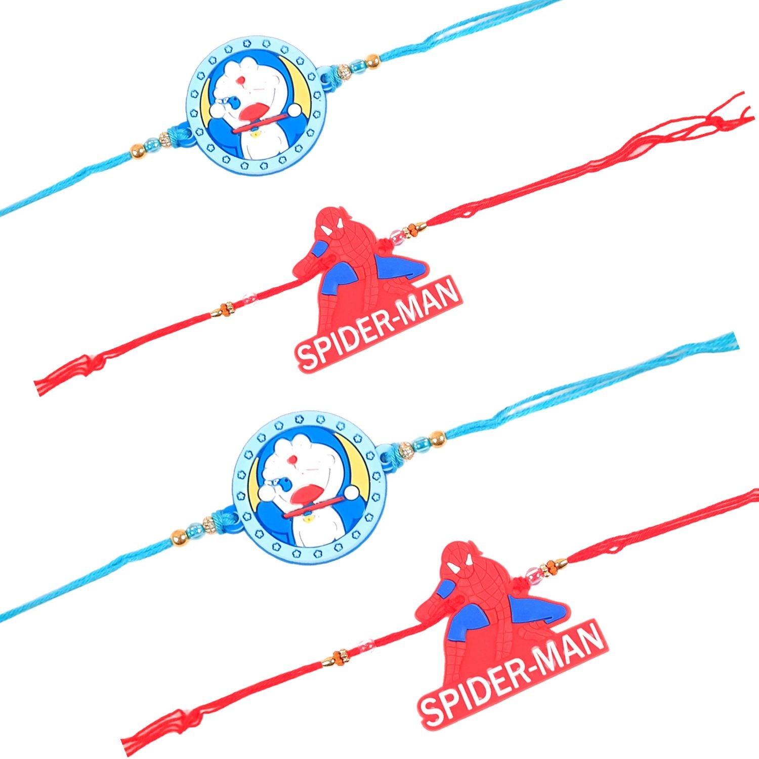 Rakhi for Kids - Doremon & Spiderman Rakhi Design | Rakhi Combo for Children