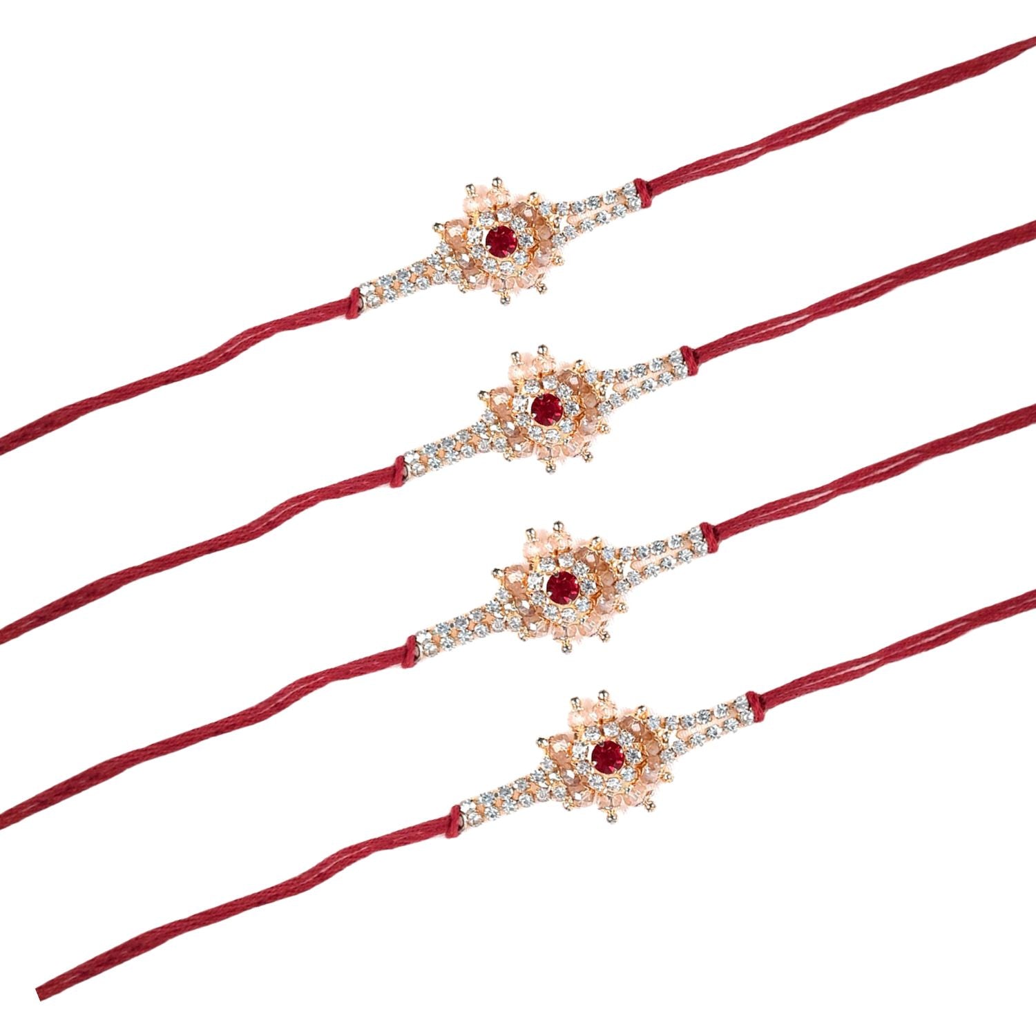 Brother Rakhi Set - for Brother/Bhai/Bhaiya/Bhabhi/Sister | for Raksha Bandhan - Apkamart #Style_Pack of 4