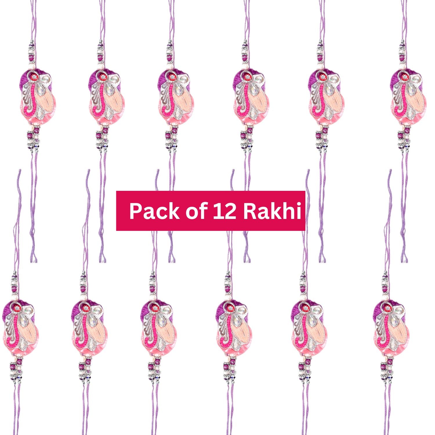 Rakhi Designer Premium | Rakhi Designer Edition Combo for Bhaiya, Bhabhi, Brother - apkamart #style_Pack of 12