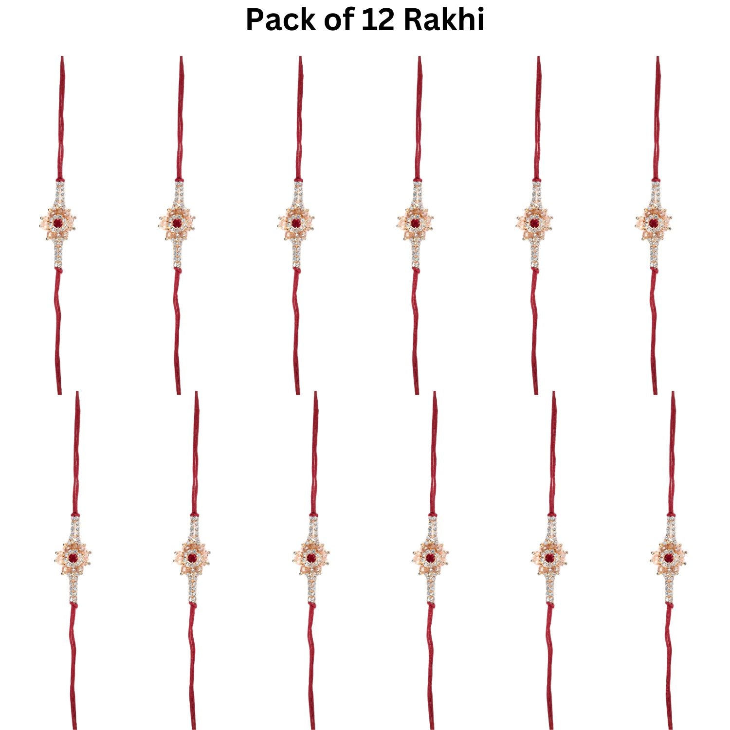 Brother Rakhi Set - for Brother/Bhai/Bhaiya/Bhabhi/Sister | for Raksha Bandhan - Apkamart #Style_Pack of 12