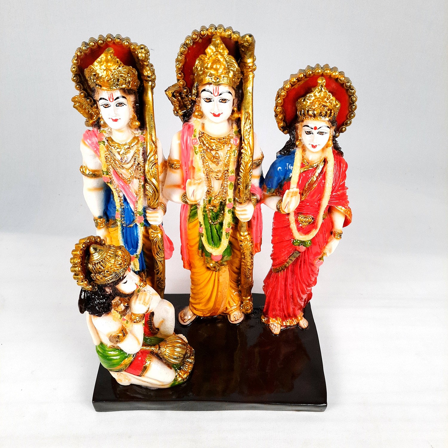 Ram Darbar Statue | Ram, Laxman, Sita, Hanuman Idol With High-Quality Finish - for Puja Room, Home, Temple, Decor & Gifts - 13 Inch - apkamart