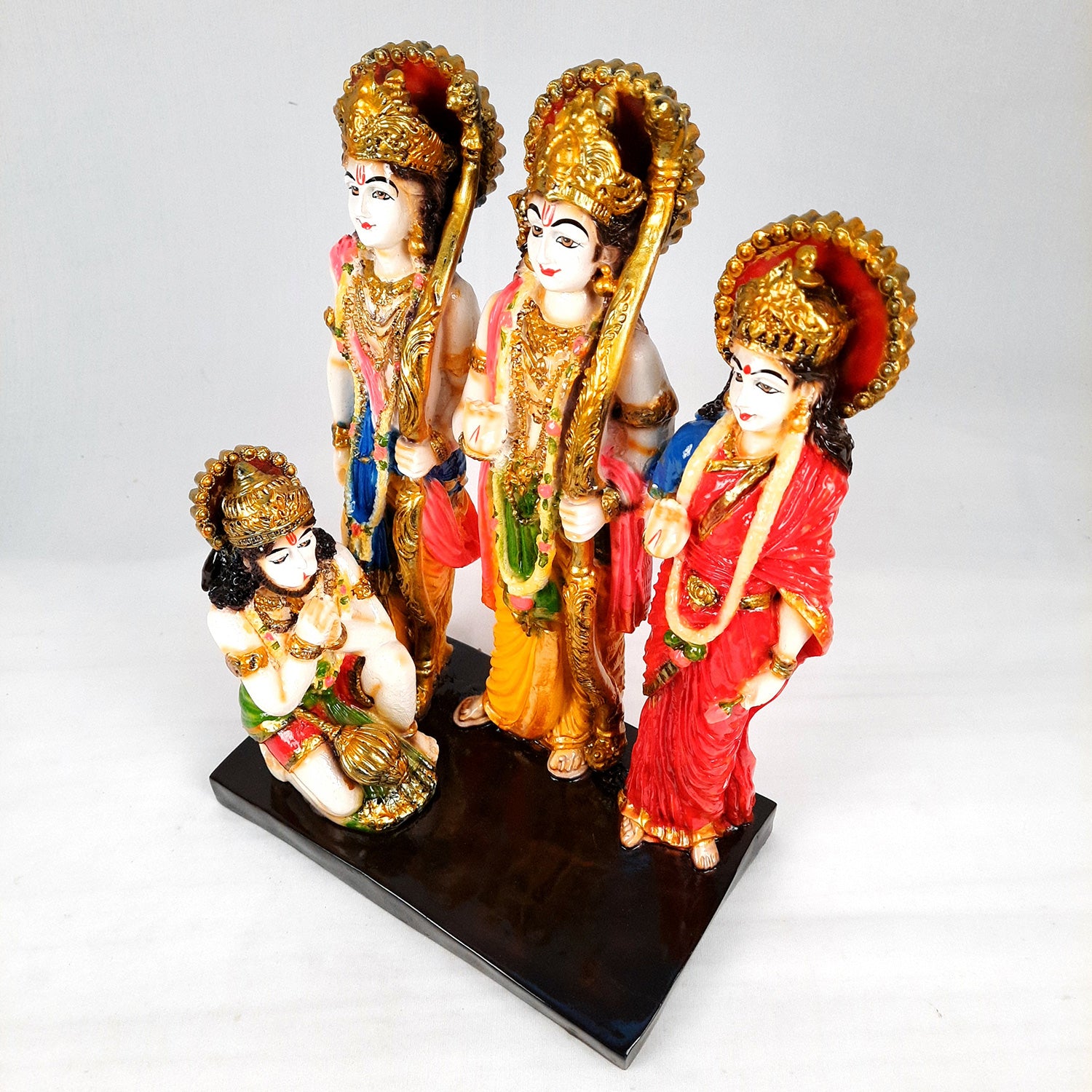 Ram Darbar Statue | Ram, Laxman, Sita, Hanuman Idol With High-Quality Finish - for Puja Room, Home, Temple, Decor & Gifts - 13 Inch - apkamart